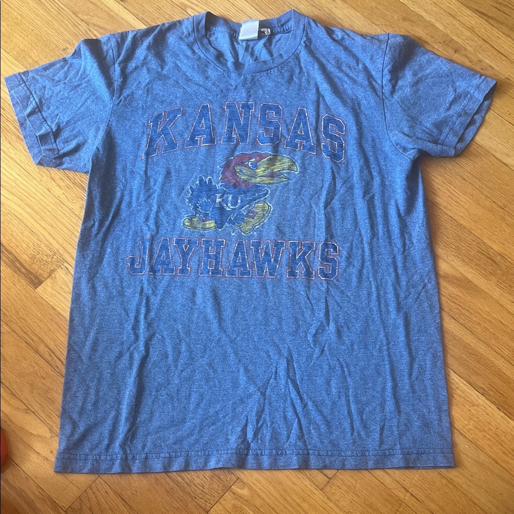 New Agenda Blue Kansas Jayhawks T-shirt Size Small